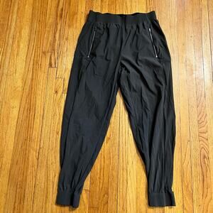 Athleta  Cosmic Joggers Womens Small Gray Gren Elastic Waist Zip Pockets